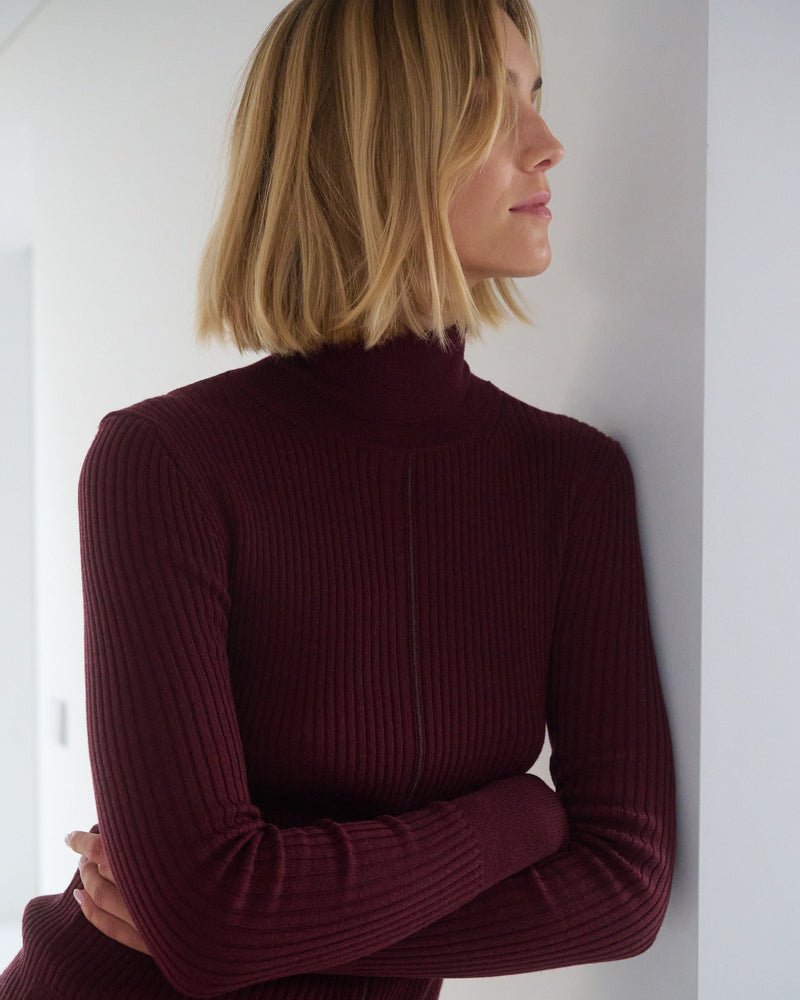 Austė: Hellebore Merino Wool Turtleneck