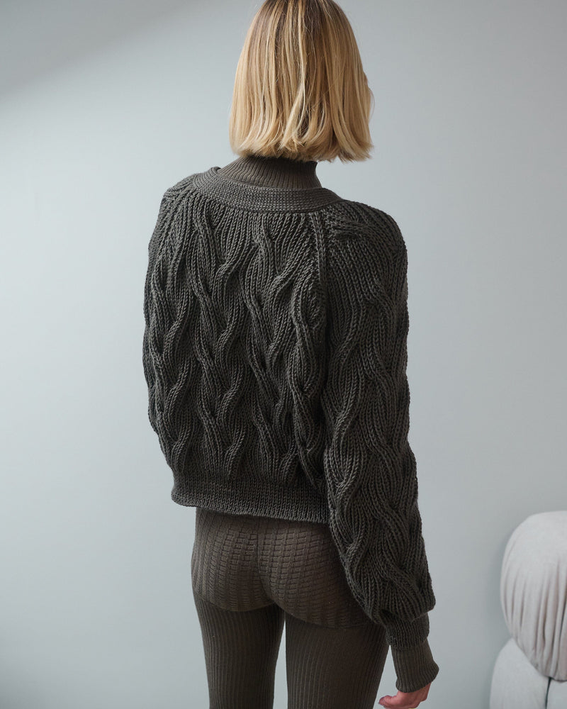 Nemunas: Nettle Merino Wool Cardigan