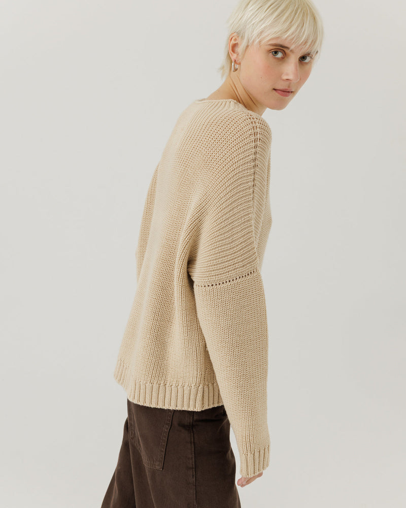 Laumės: Beige Merino Wool Sweater