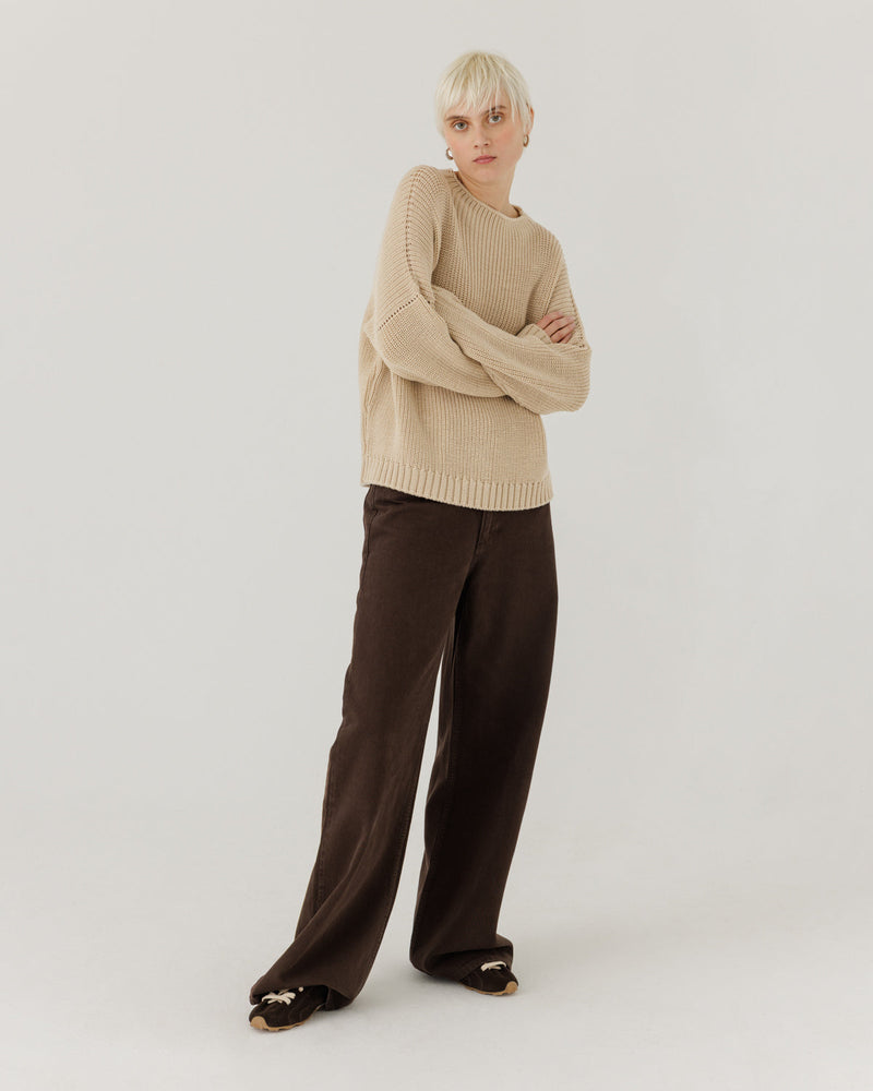Laumės: Beige Merino Wool Sweater