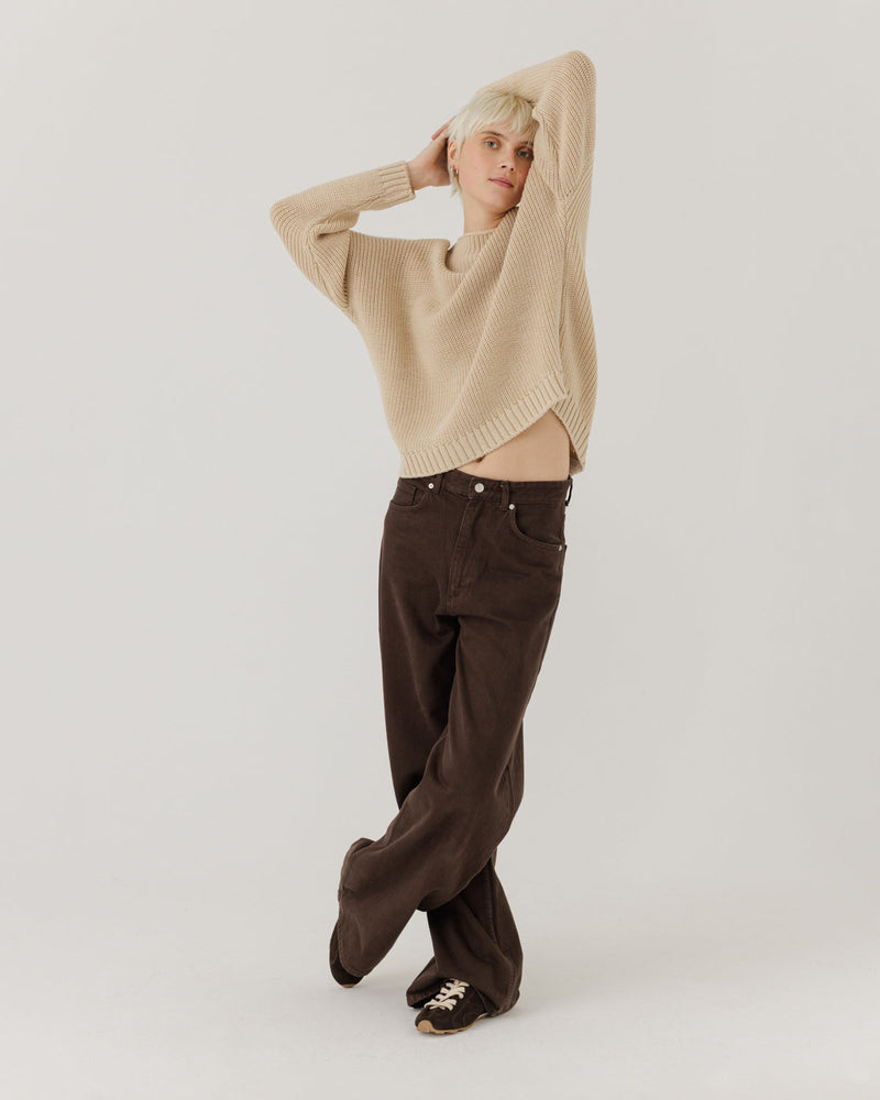 Laumės: Beige Merino Wool Sweater