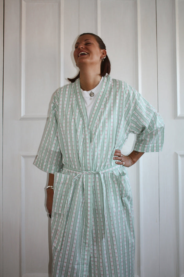 Green Stripe Robe