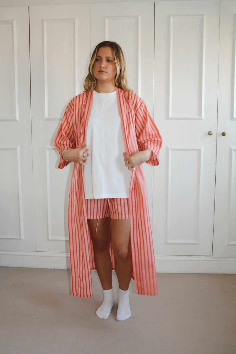 Pink Stripe Robe