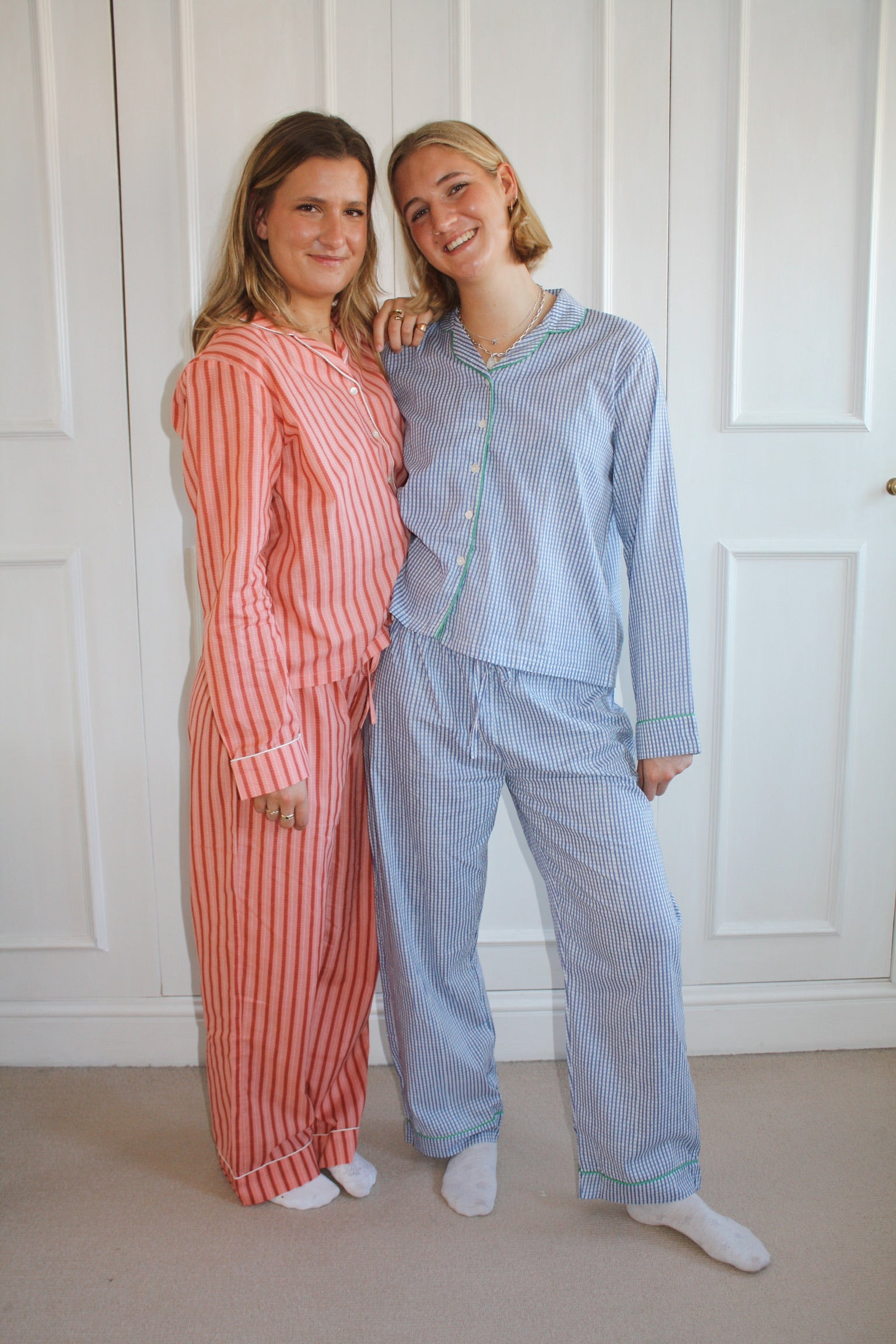 Pink Stripe Long Pyjama Set