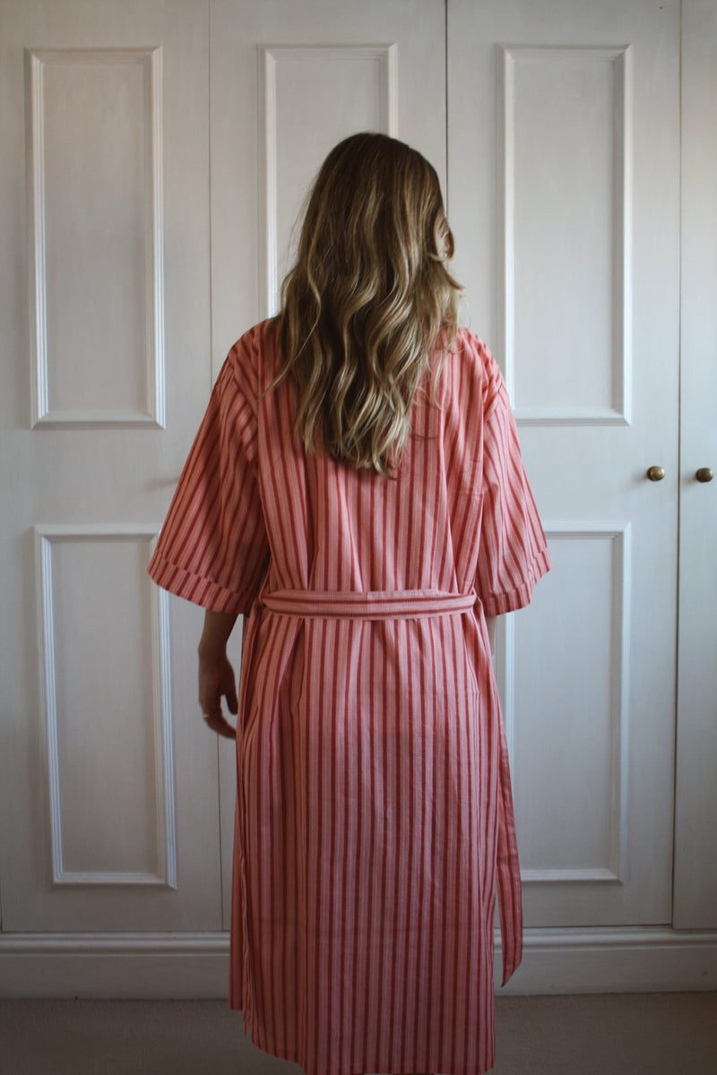 Pink Stripe Robe