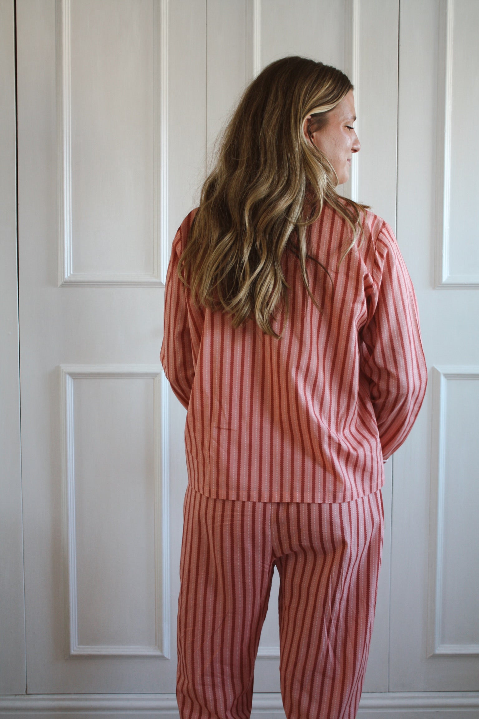Pink Stripe Long Pyjama Set