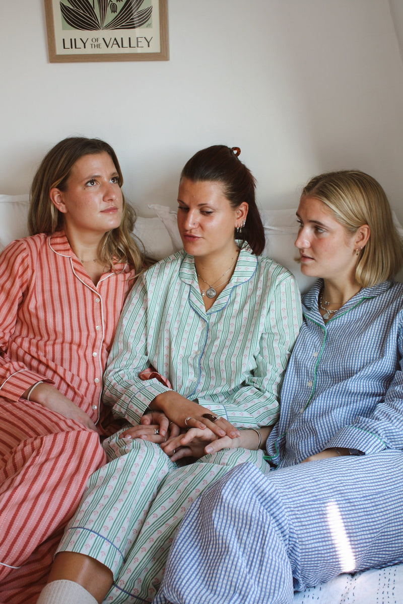 Blue Gingham Long Pyjama Set