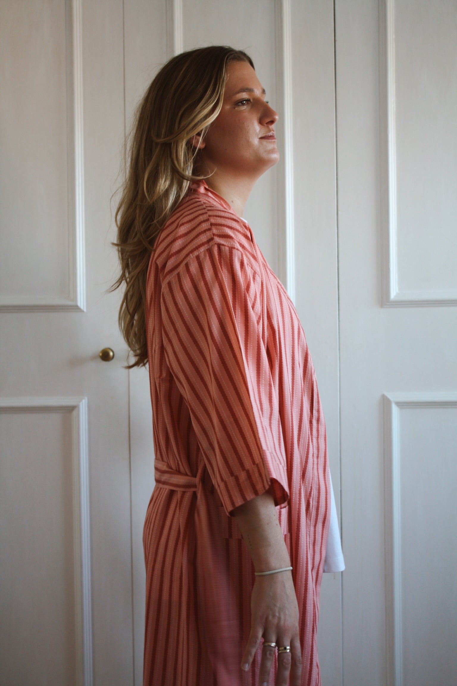 Pink Stripe Robe