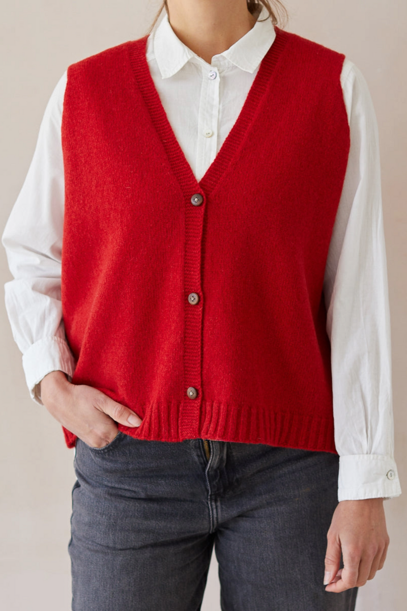 Button up sweater vest sale