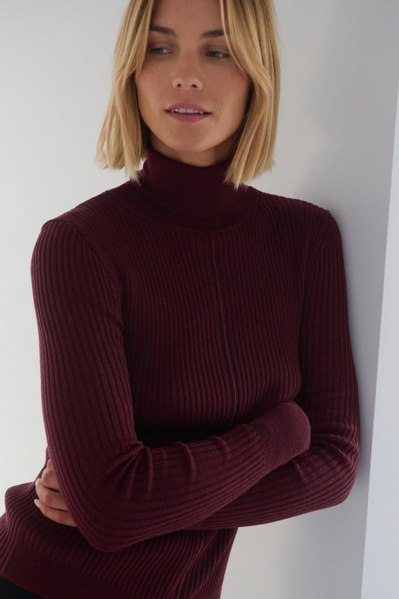 Austė: Hellebore Merino Wool Turtleneck