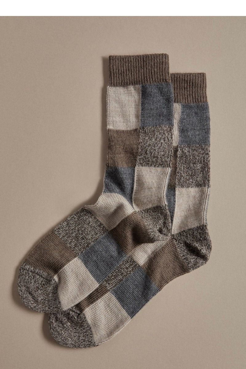 Fine Merino Wool Socks | Earth Patchwork