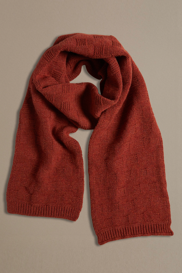 Garter Stitch Scarf | Rust