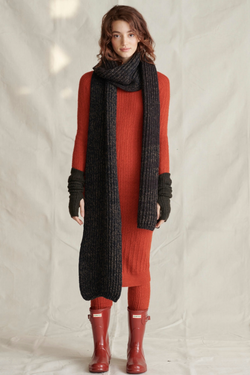 Eccleston Scarf in Peat & Sloe Mouline