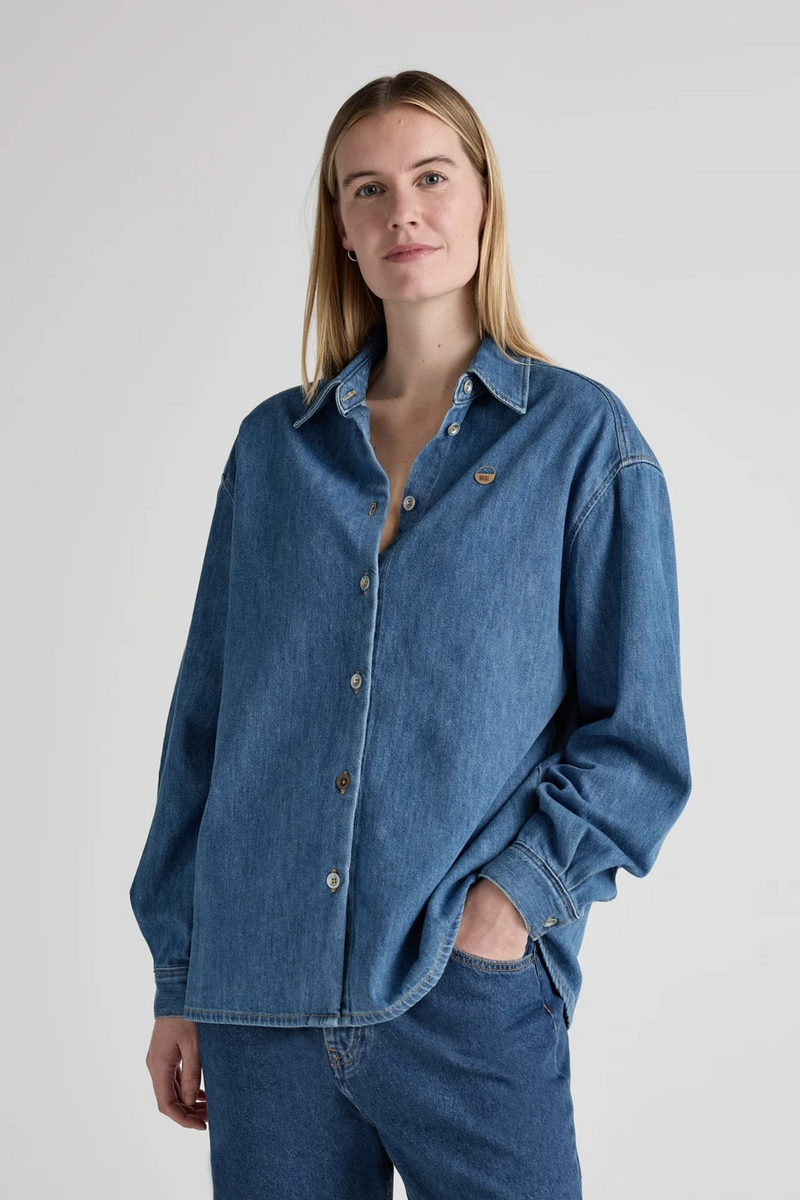 Reese Denim Shirt - Medium Stone