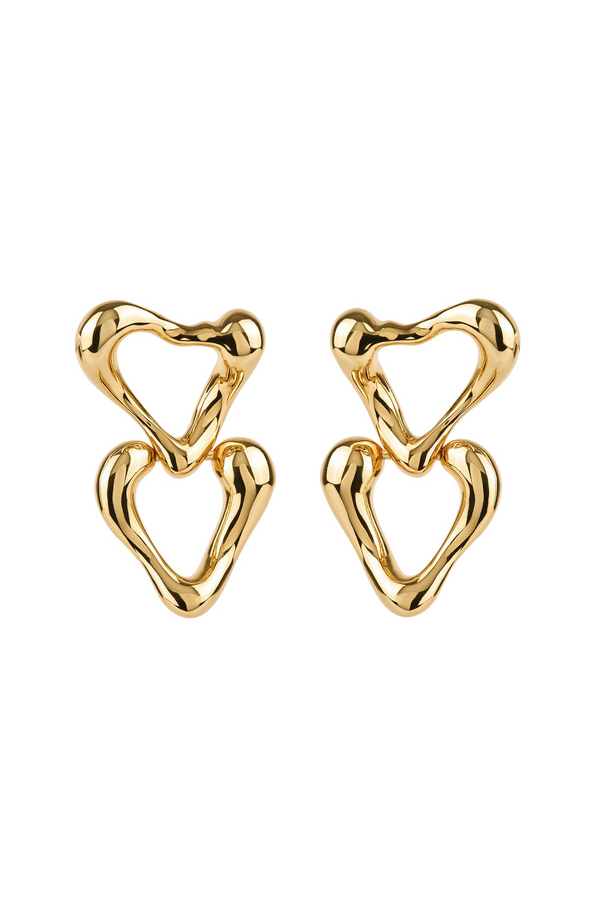 Heart Drop Statement Earrings