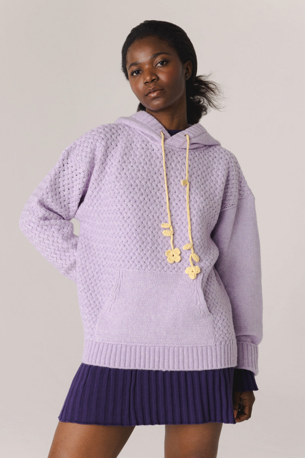 Žilvinas: Lilac Merino Wool Hoodie