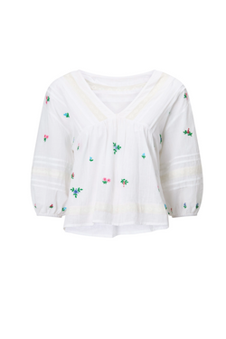 Flower Embroidery Alice Blouse