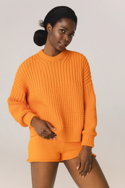 Delčia: Orange Cotton Sweater