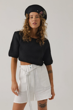 Lake Galvė: Handmade Black Top