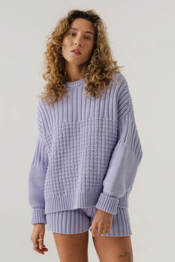 Delčia: Lilac Cotton Sweater