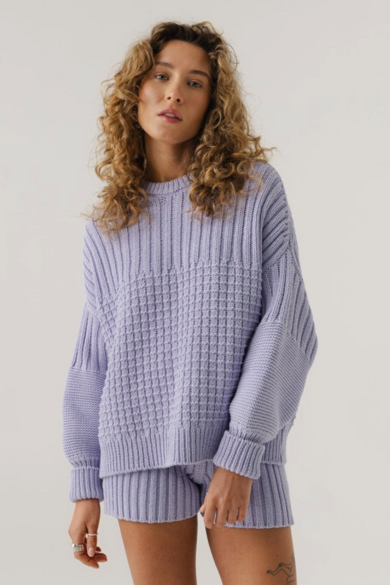 Delčia: Lilac Cotton Sweater