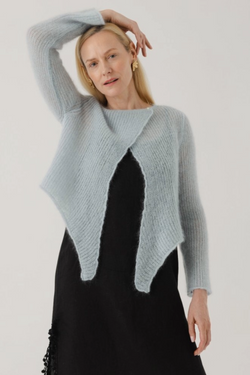 Skraistas: Dew Silk & Mohair Cropped Cardigan
