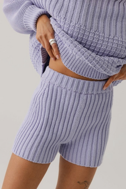 Pilnatis: Lilac Cotton Shorts