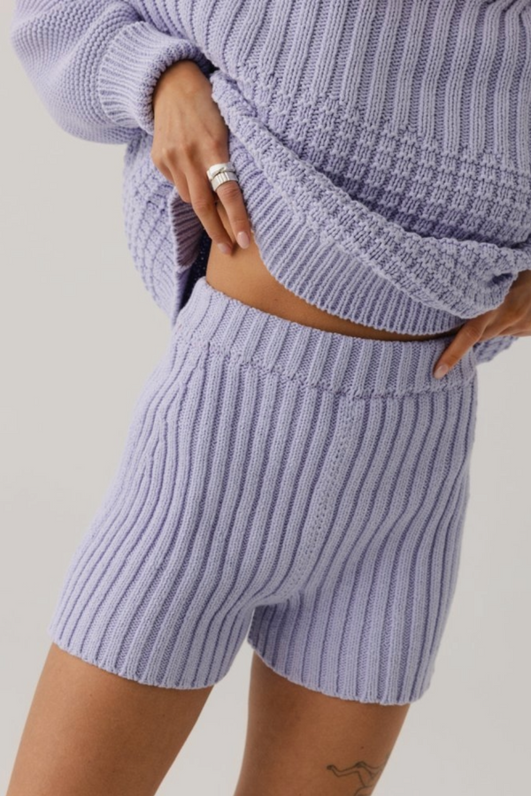 Pilnatis: Lilac Cotton Shorts