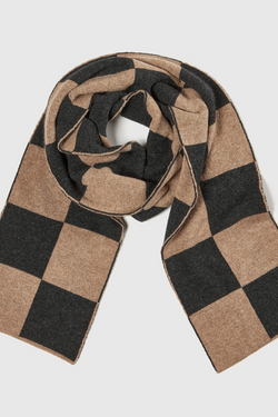 Chequerboard Scarf | Charcoal