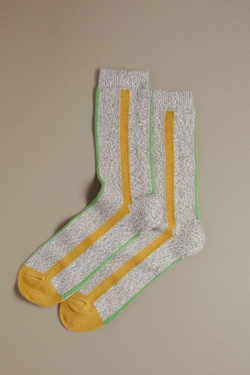 Organic Cotton Socks - Yellow Vertical Stripe