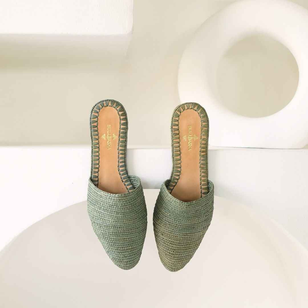 Babouche Women's Slip-Ons Green