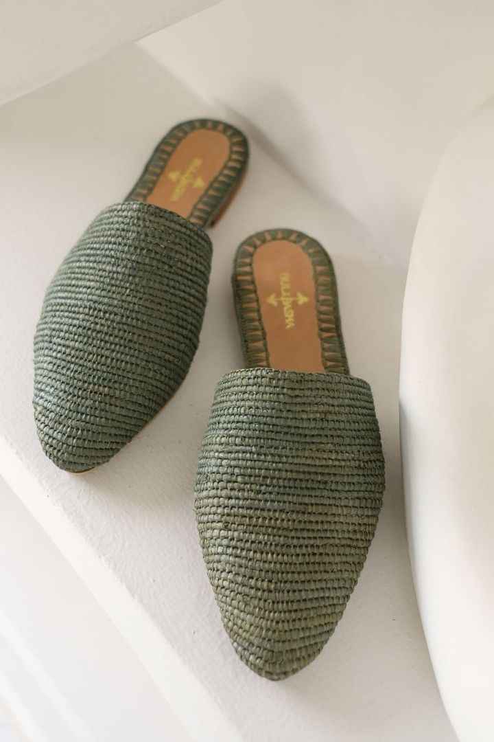 Babouche Women's Slip-Ons Green