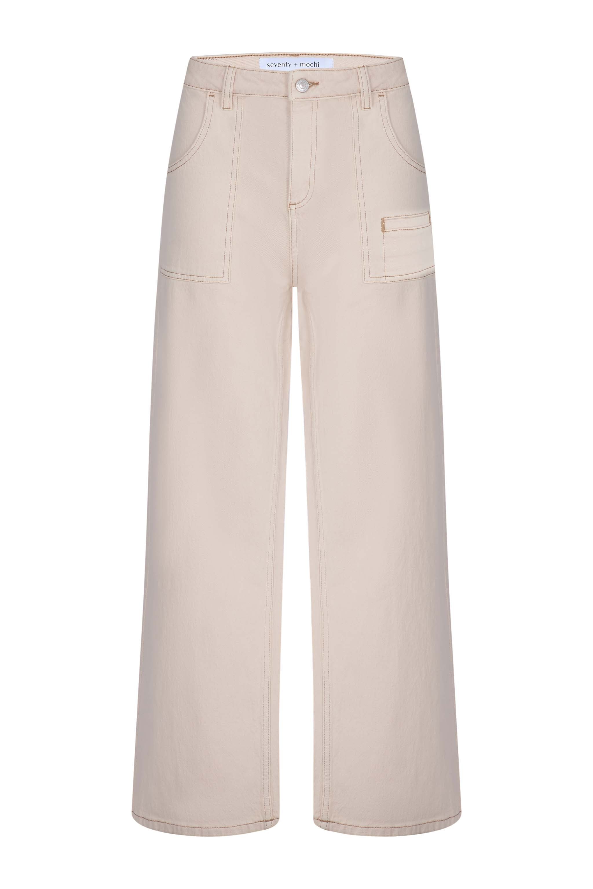 Eden Wide Leg Jean in Pebble - seventy + mochi
