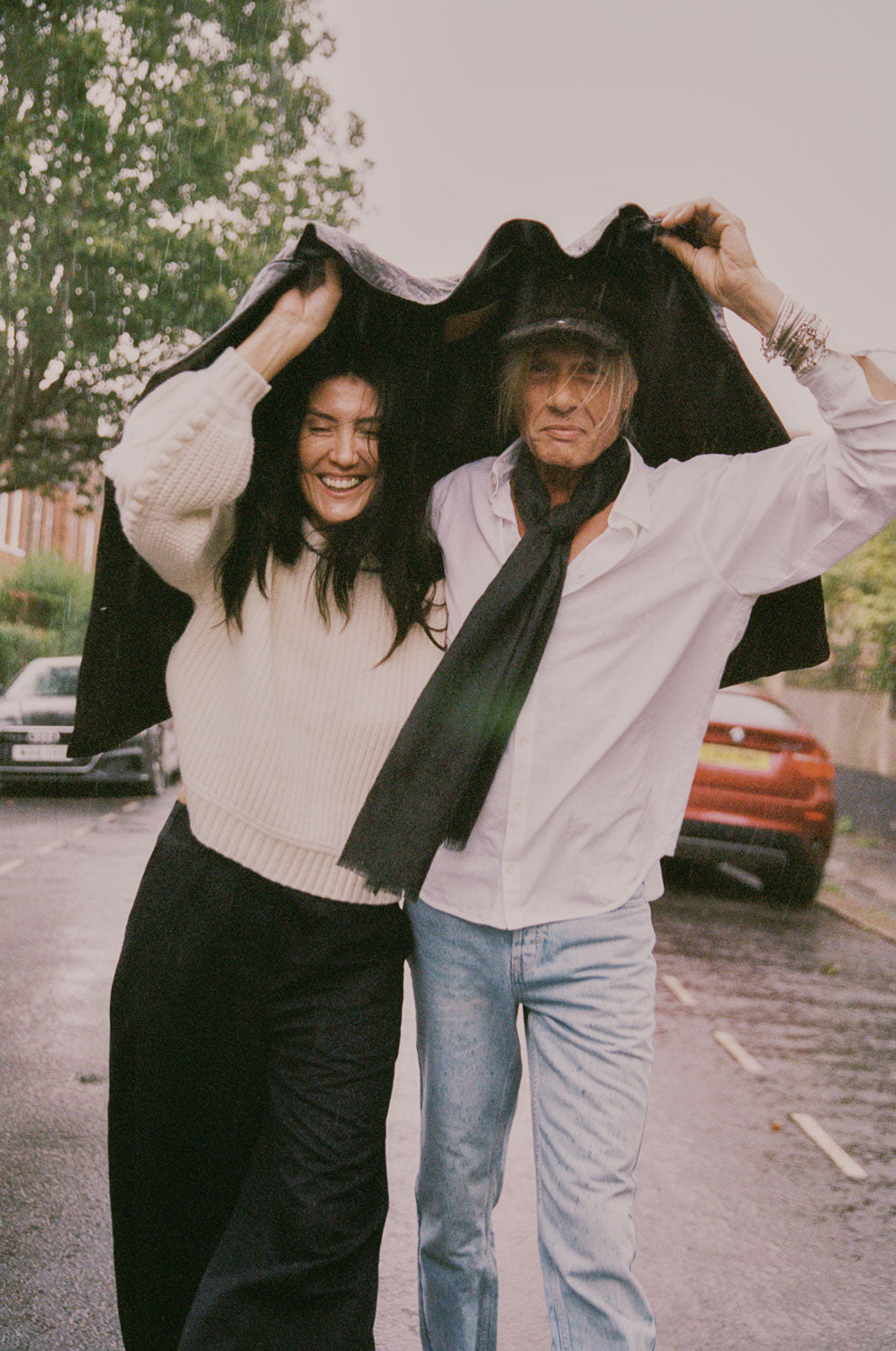 Adams Knitted Fishermans Rib Sweater, Cream