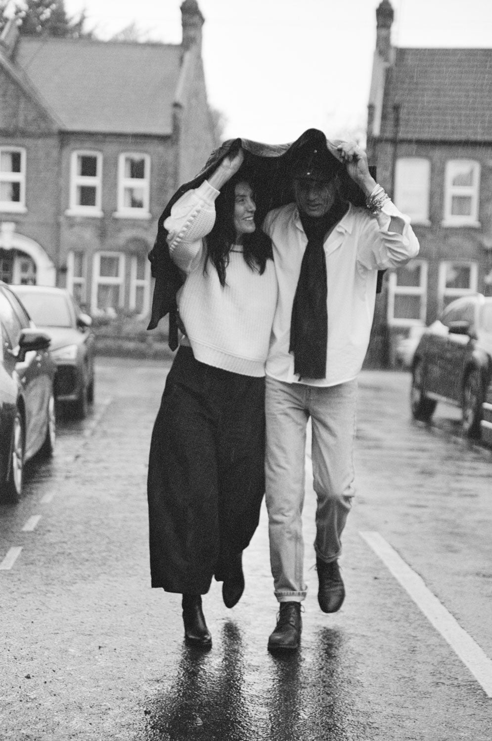 Adams Knitted Fishermans Rib Sweater, Cream