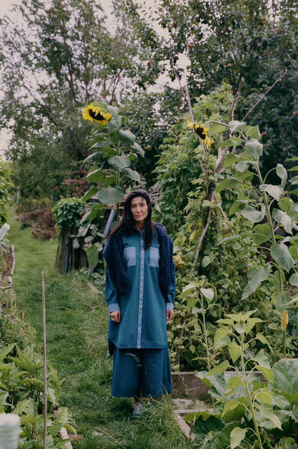 Frida Chunky Knit Cardigan, Midnight Navy