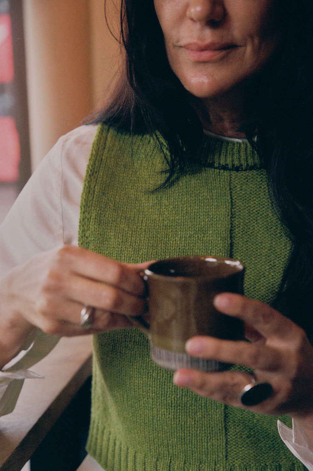 Ada Sweater Vest, Dewy Moss Green