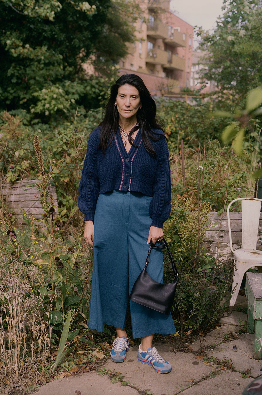 Frida Chunky Knit Cardigan, Midnight Navy