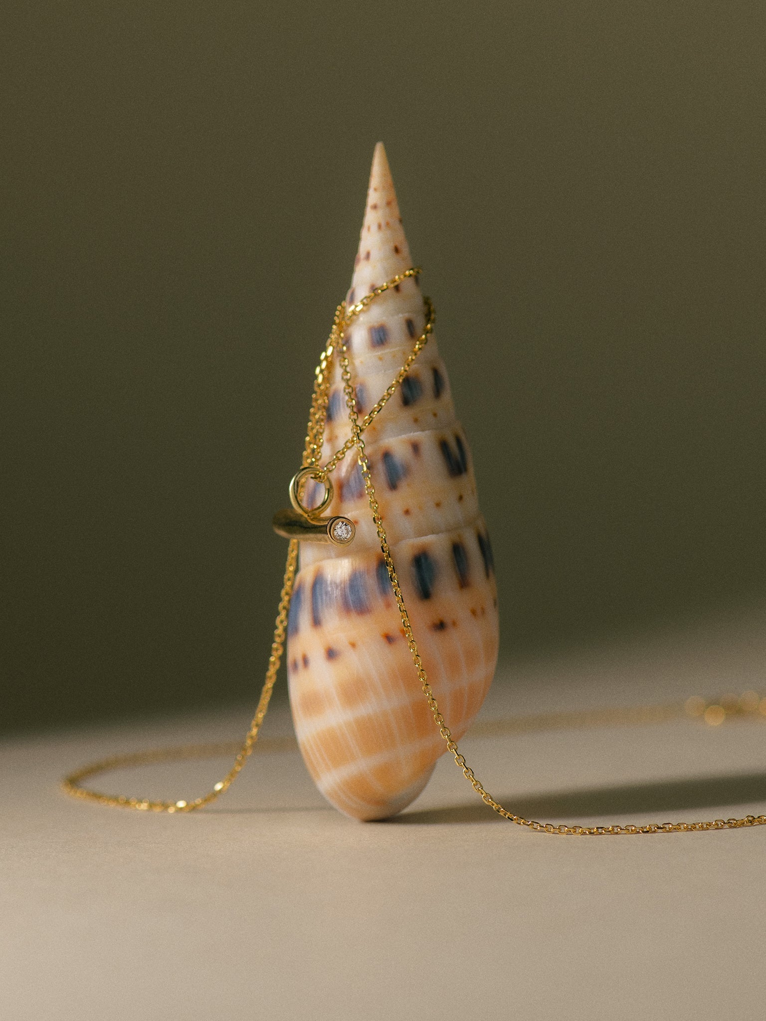 Wand Diamond Necklace 14k Gold