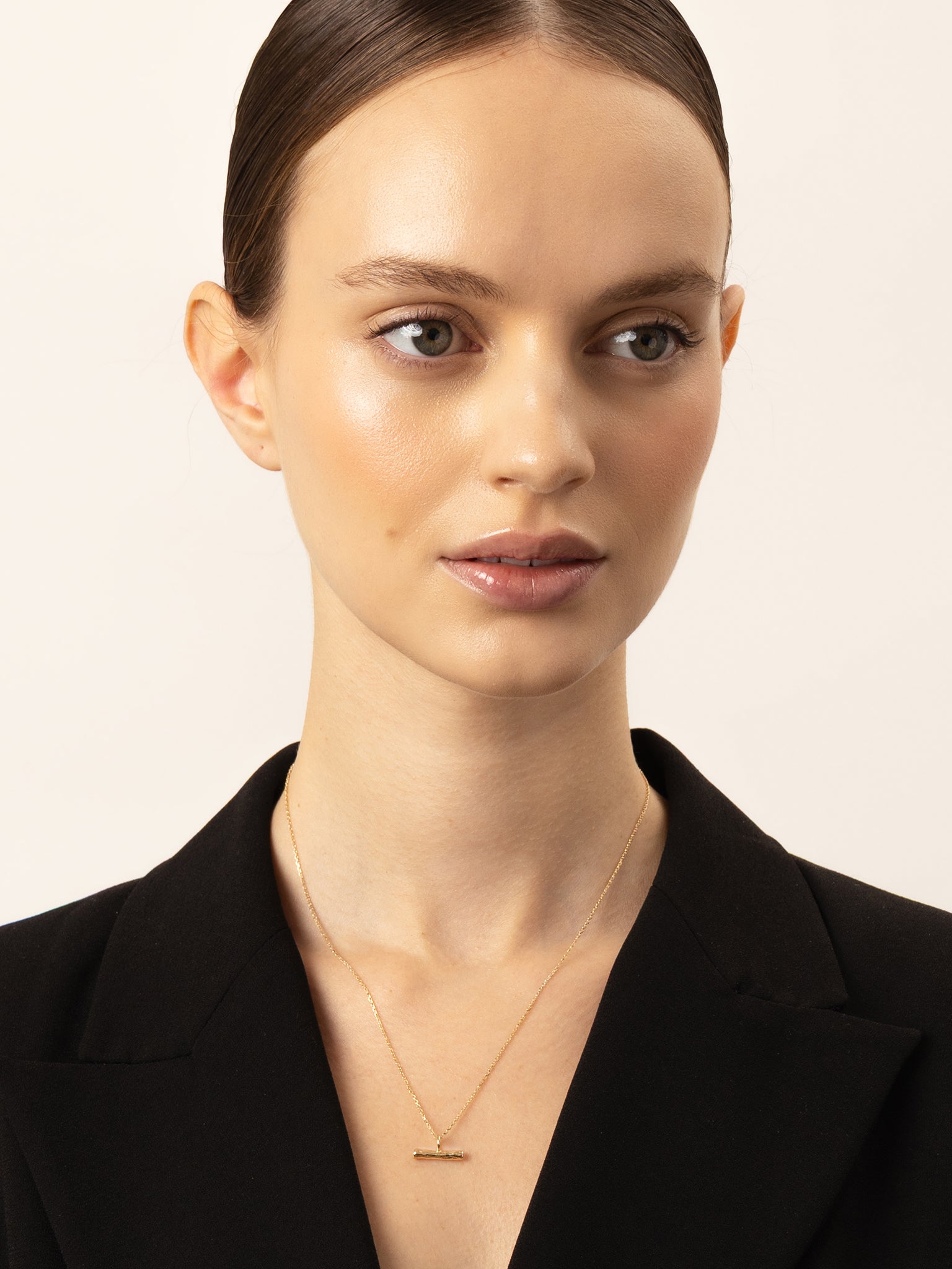 Wand Diamond Necklace 14k Gold