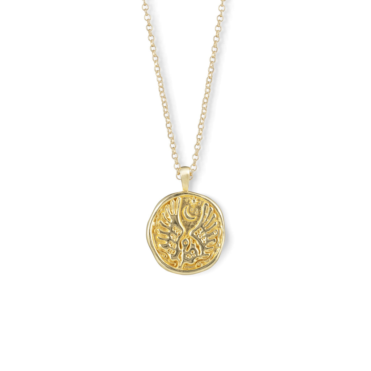 Gold Zodiac Coin Pendant Necklace • Libra