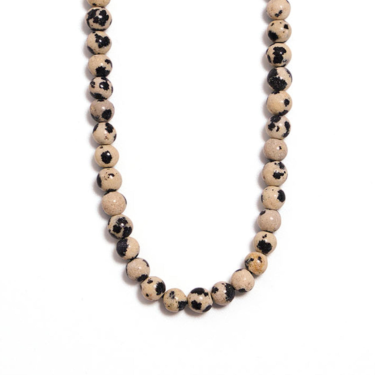 Gemstone Beaded Necklace • Dalmatian Jasper