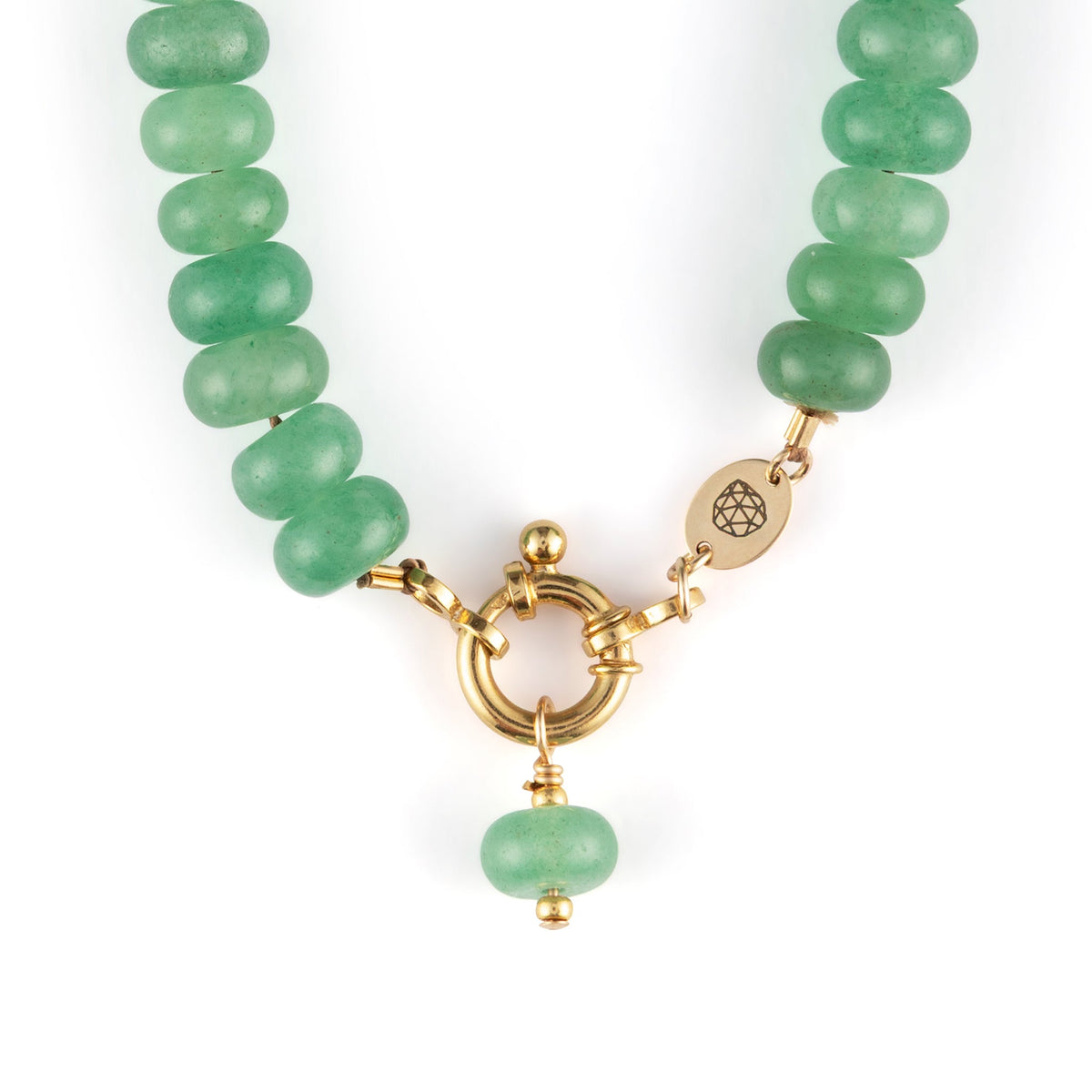 Gemstone Statement Beaded Necklace • Green Aventurine