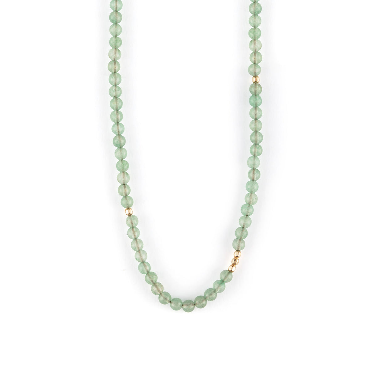 Oceanus Green Aventurine Beaded Necklace