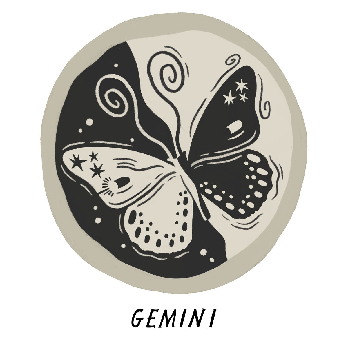 Gold Zodiac Coin Pendant Necklace • Gemini