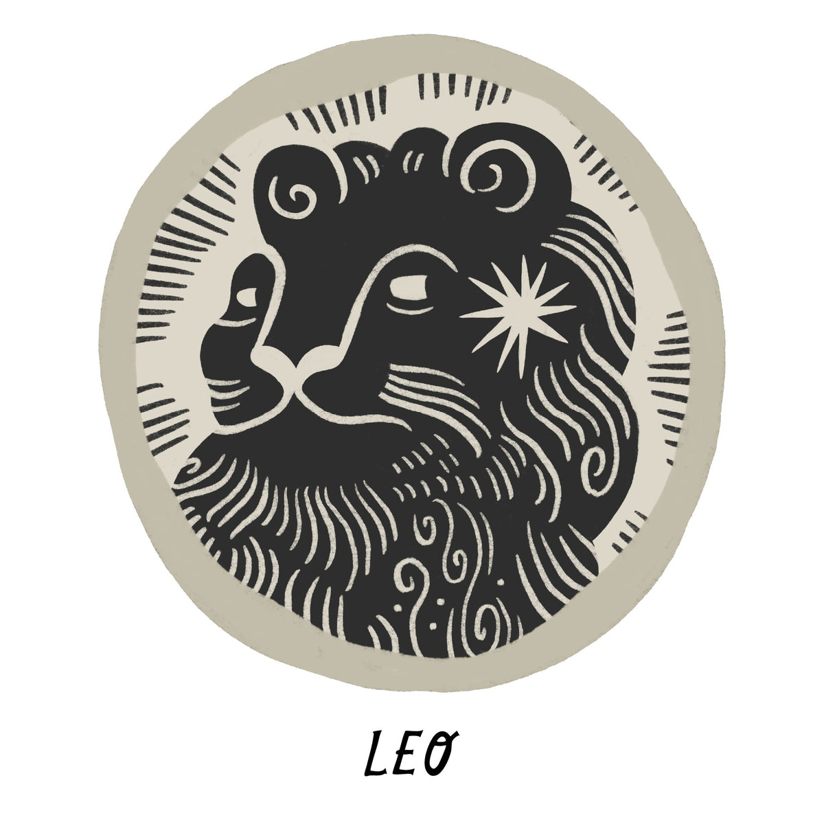 Gold Zodiac Coin Pendant Necklace • Leo