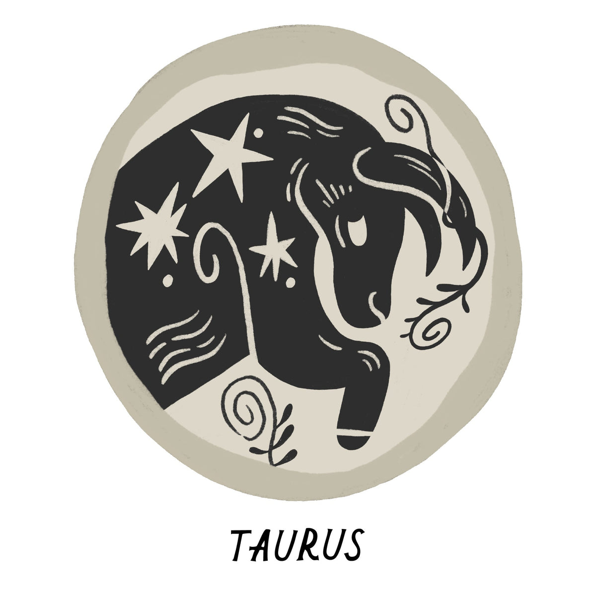 Gold Zodiac Coin Pendant Necklace • Taurus