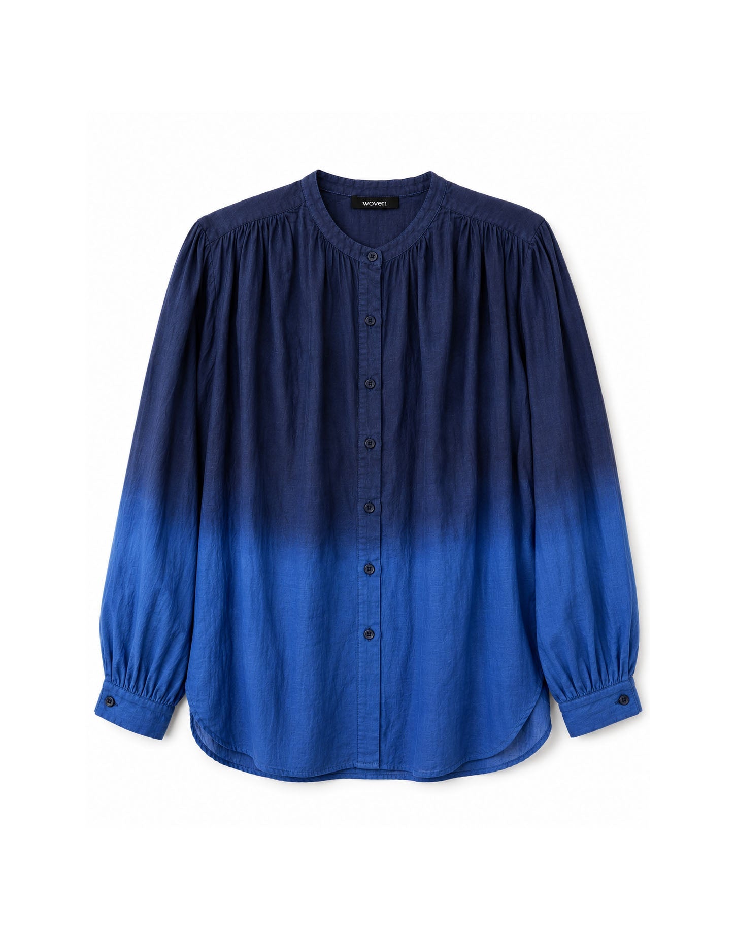 wren blouse | midnight/navy dip dye
