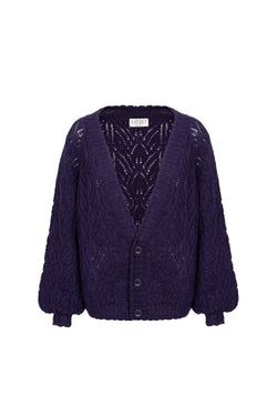 Wyre Cardigan in Damson