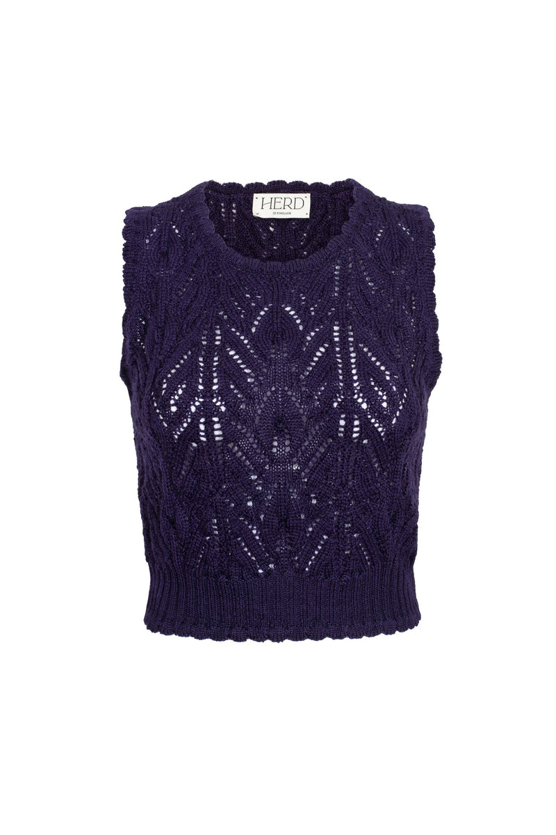 Wyre Vest in Damson